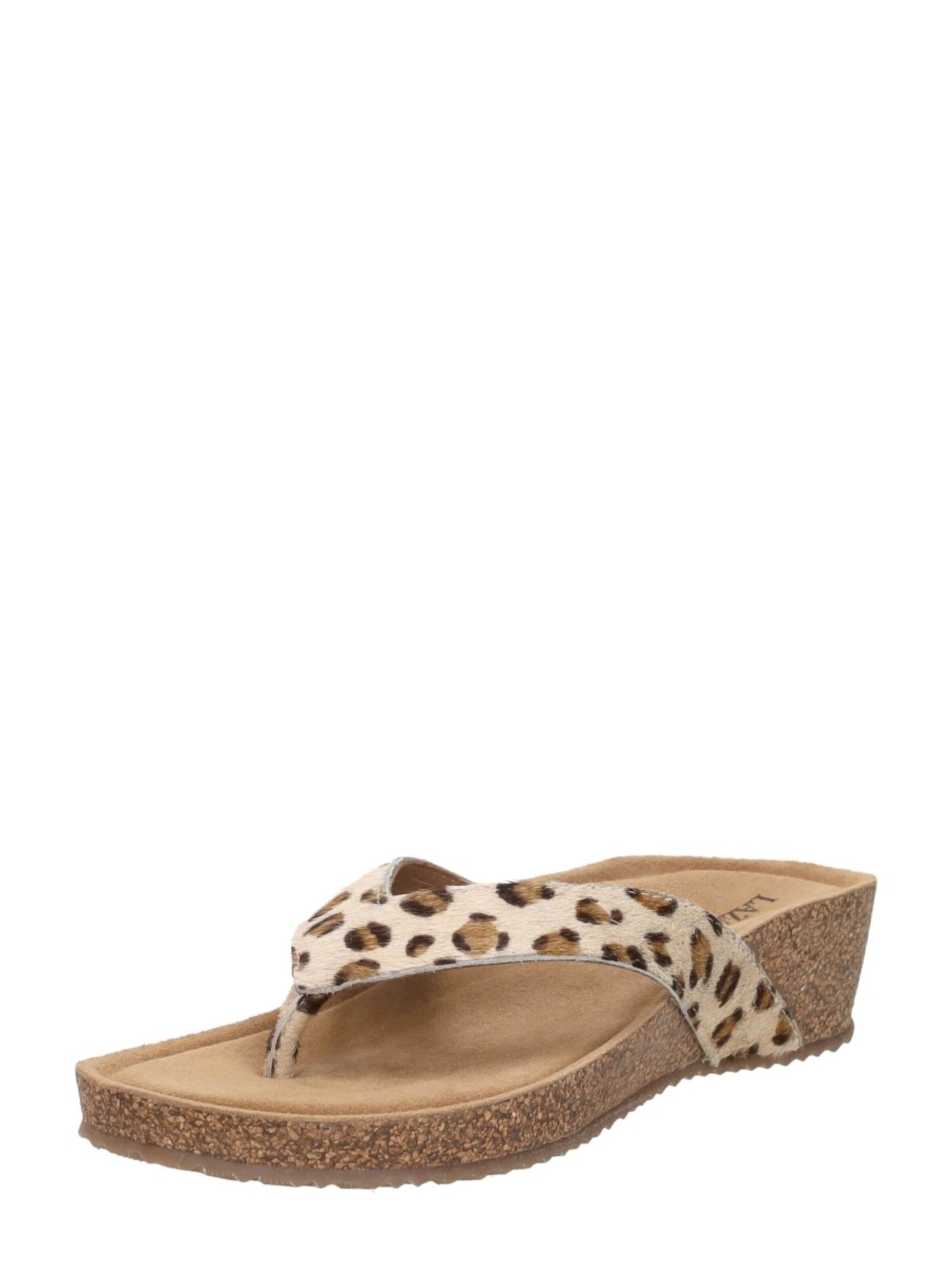 LAZAMANI Teenslipper 'Leia' in Bruin