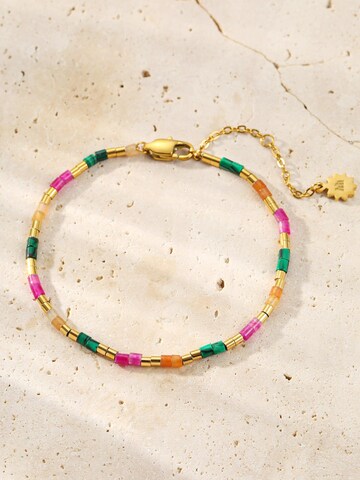 Bracelet 'Candy Color Tube Bead' Hey Happiness en or