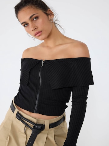 No Matter What Strickjacke in Schwarz: Vorderseite