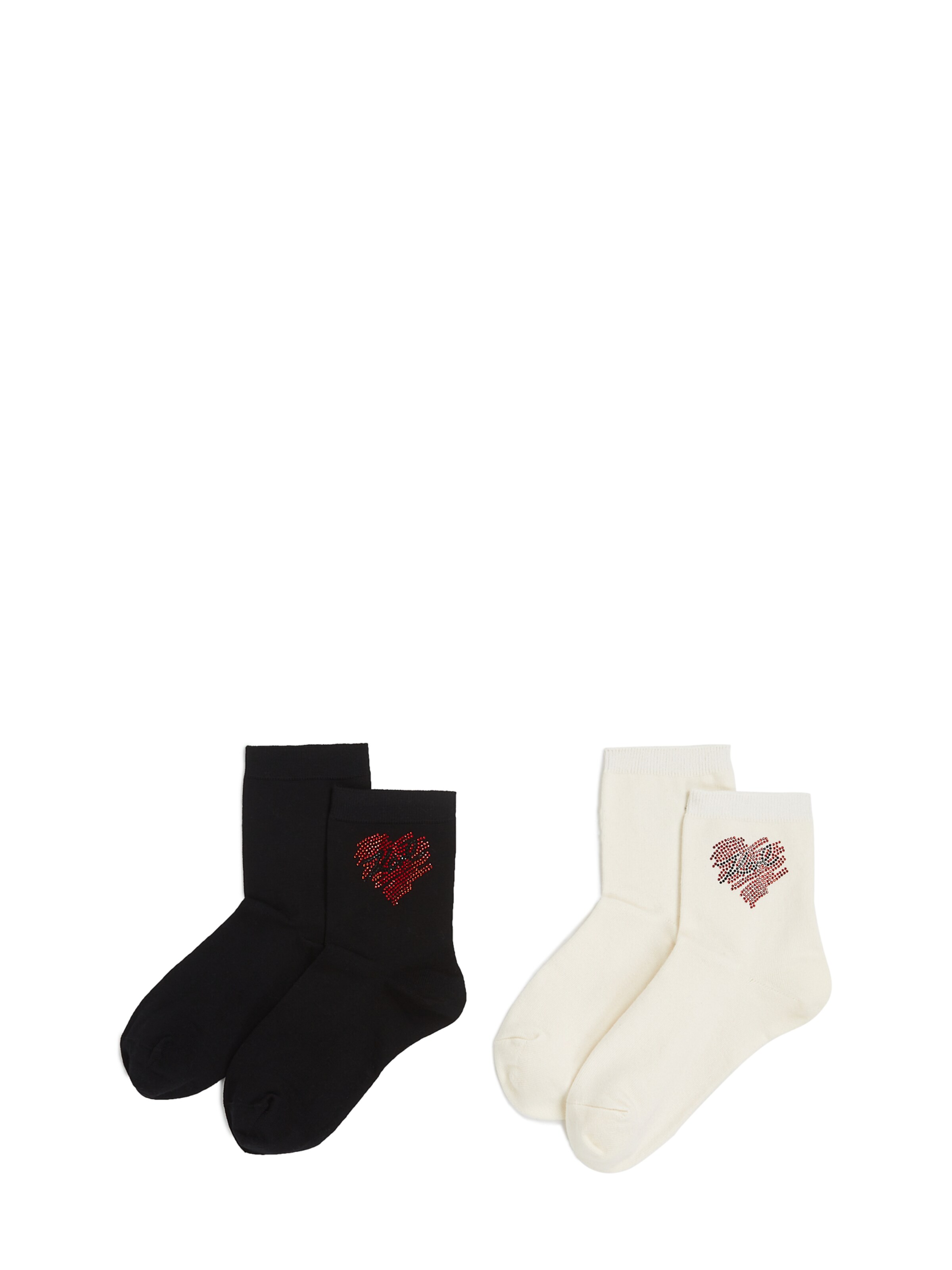 Karl Lagerfeld Socks 'HEART' in Black: front