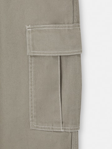 Pull&BearWide Leg/ Široke nogavice Cargo hlače - zelena boja