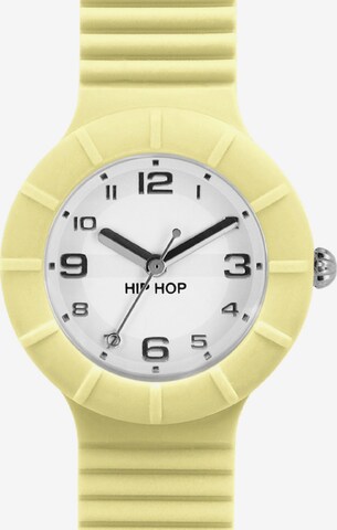 Hip Hop Uhr in Gelb: Vorderseite