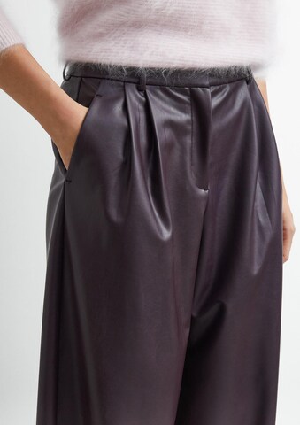 COMMA Wide leg Bandplooibroek in Lila: voorkant