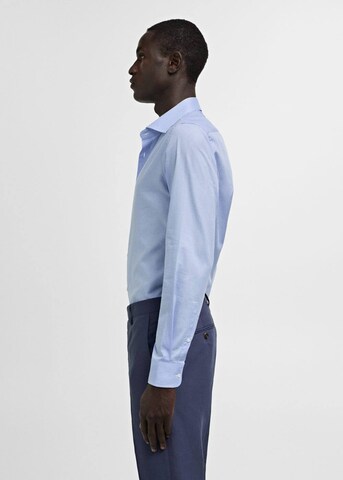 MANGO MAN Slim fit Business Shirt 'Luisiana' in Blue