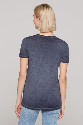 Soccx T-Shirt mit Glitter Wording Print in Blau