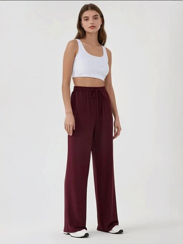 Hiccup Wide Leg Hose in Rot