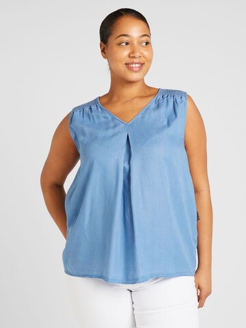 ONLY Carmakoma - Top 'LAURA' en azul: frente