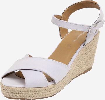 TOM TAILOR Sandalen met riem in Lila: voorkant