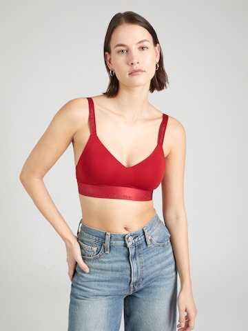 Calvin Klein Bralette Bra in Red: front