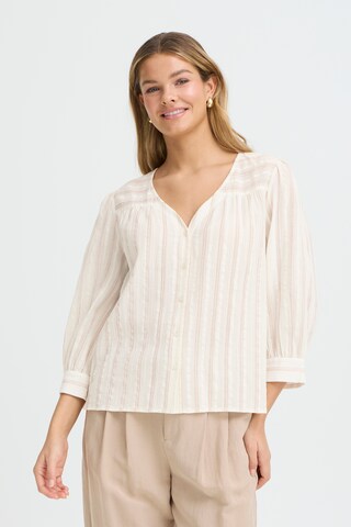 Fransa Bluse  'Fradi Sh 1' in Beige: Vorderseite