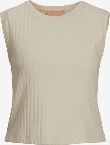 JJXX - Top de punto 'VIOLA' en beige: frente