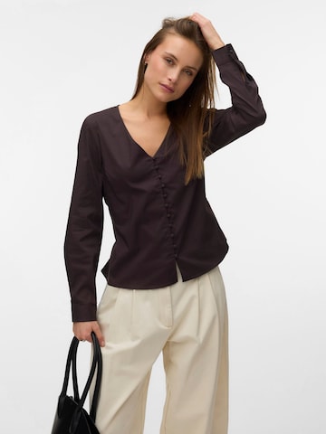 Camicia da donna 'VMAlva' di VERO MODA in marrone: frontale