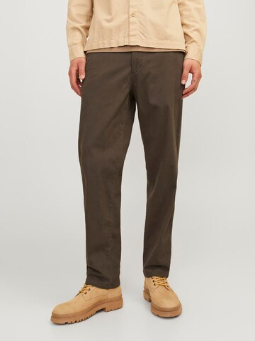 JACK & JONES Regular Chino trousers 'JPSTKane JJDave' in Brown: front