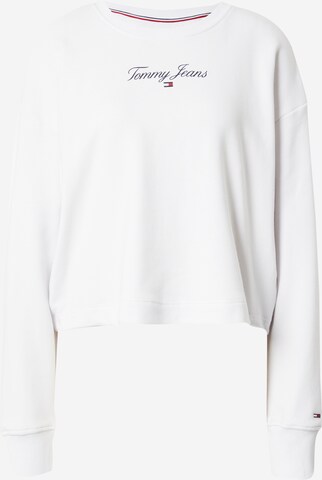 Tommy Jeans Sweatshirt in Wit: voorkant