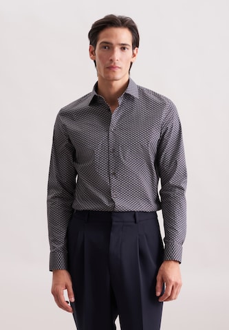 SEIDENSTICKER Super Slim Fit Businesshemd 'SMART ESSENTIALS' in Braun: Vorderseite