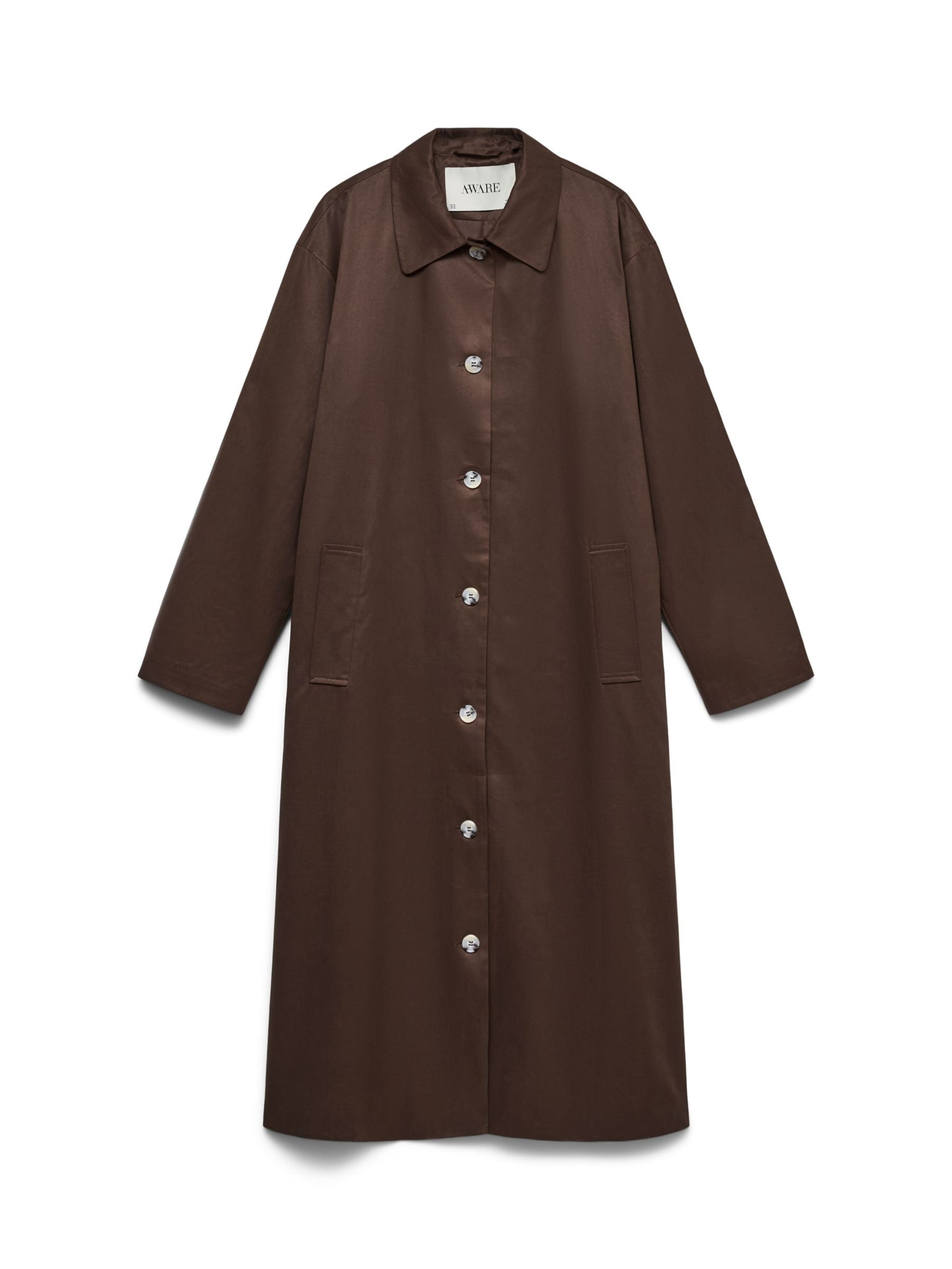 VERO MODA Overgangsfrakke 'AWNAOMI' i brun: forside