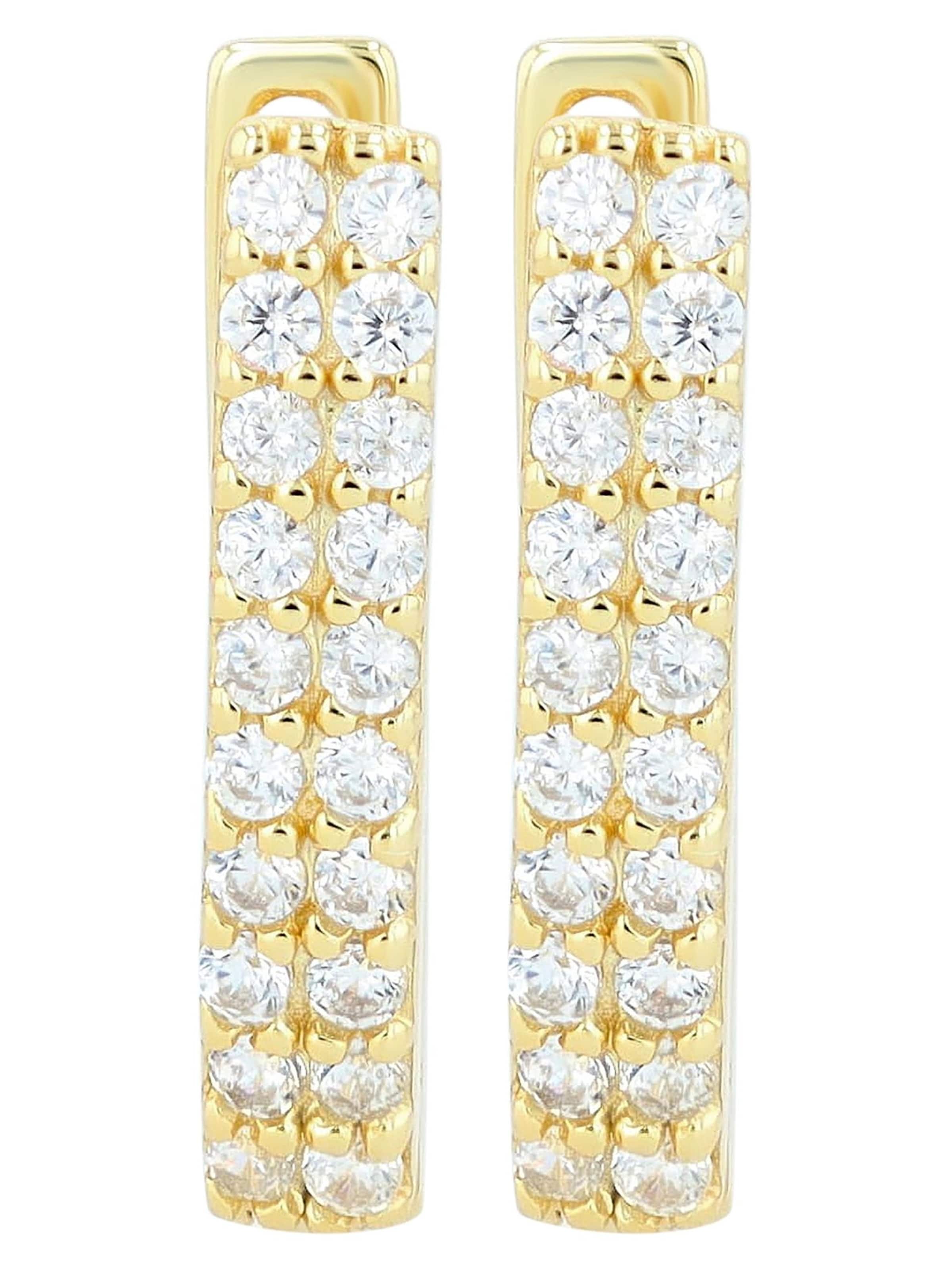 Akzent Earrings 'Aliki, 925 Sterlingsilber, langlebig' in Gold: front