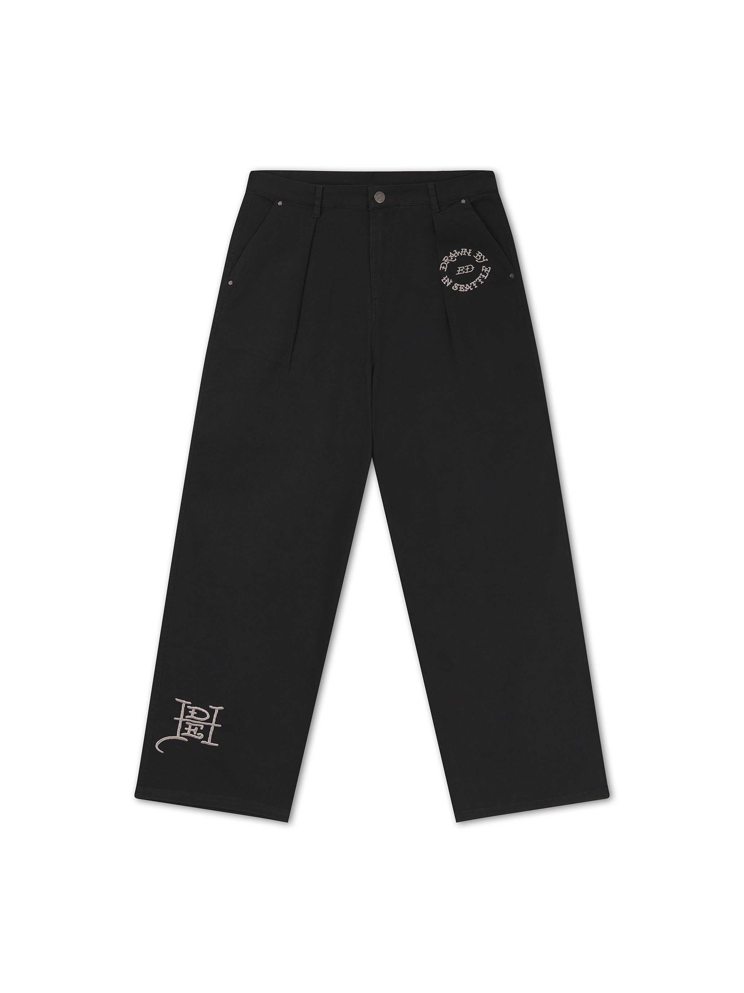 Regular Pantalon Ed Hardy en noir : devant
