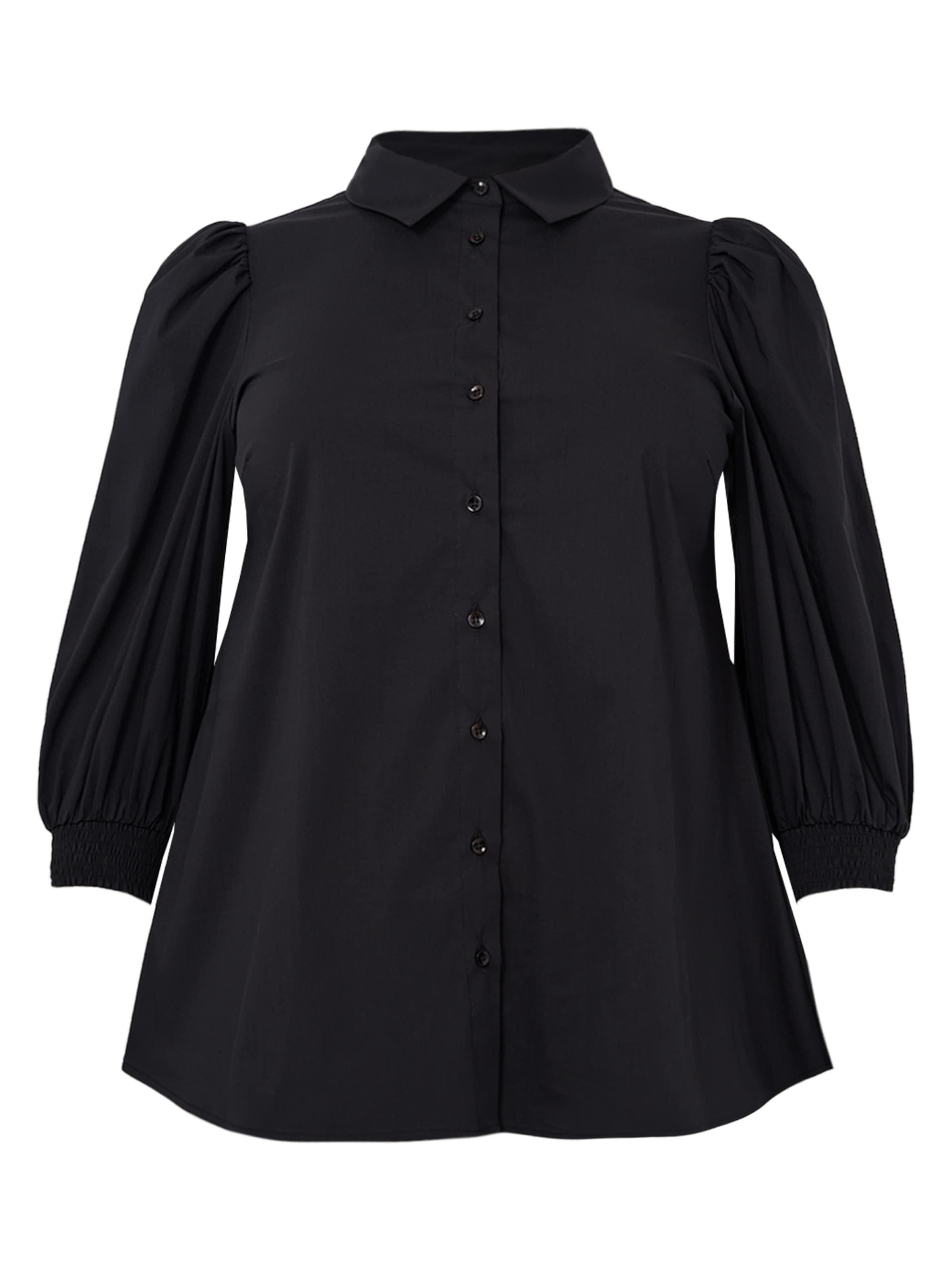 YOEK Bluse in Schwarz: Vorderseite