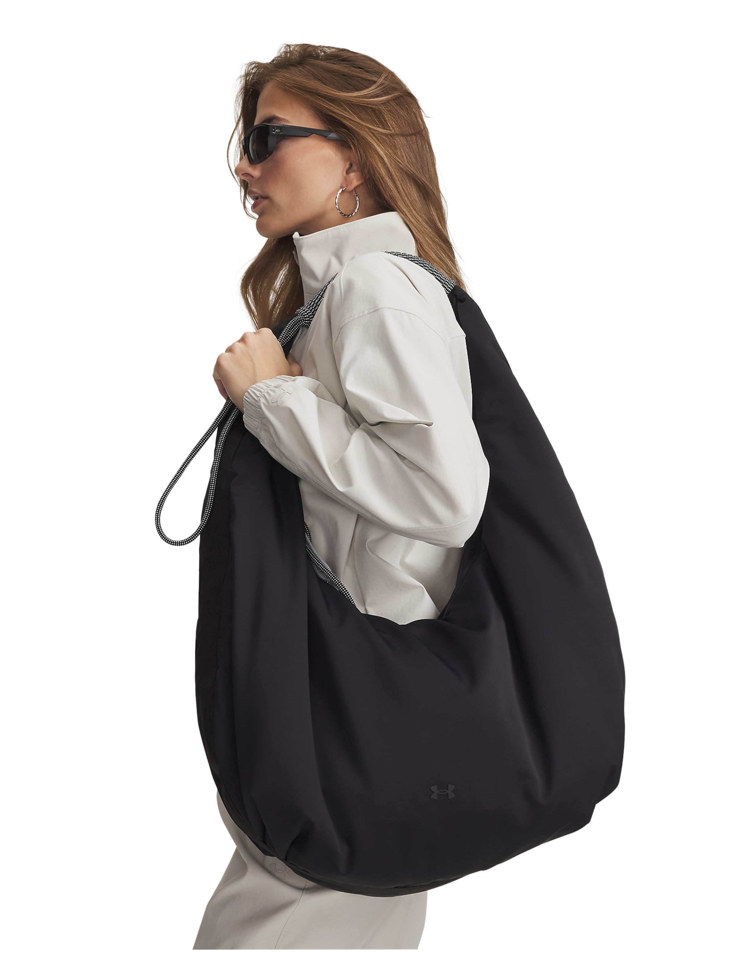 UNDER ARMOUR Sports bag 'Studio Cinch Crescent' in Black: front