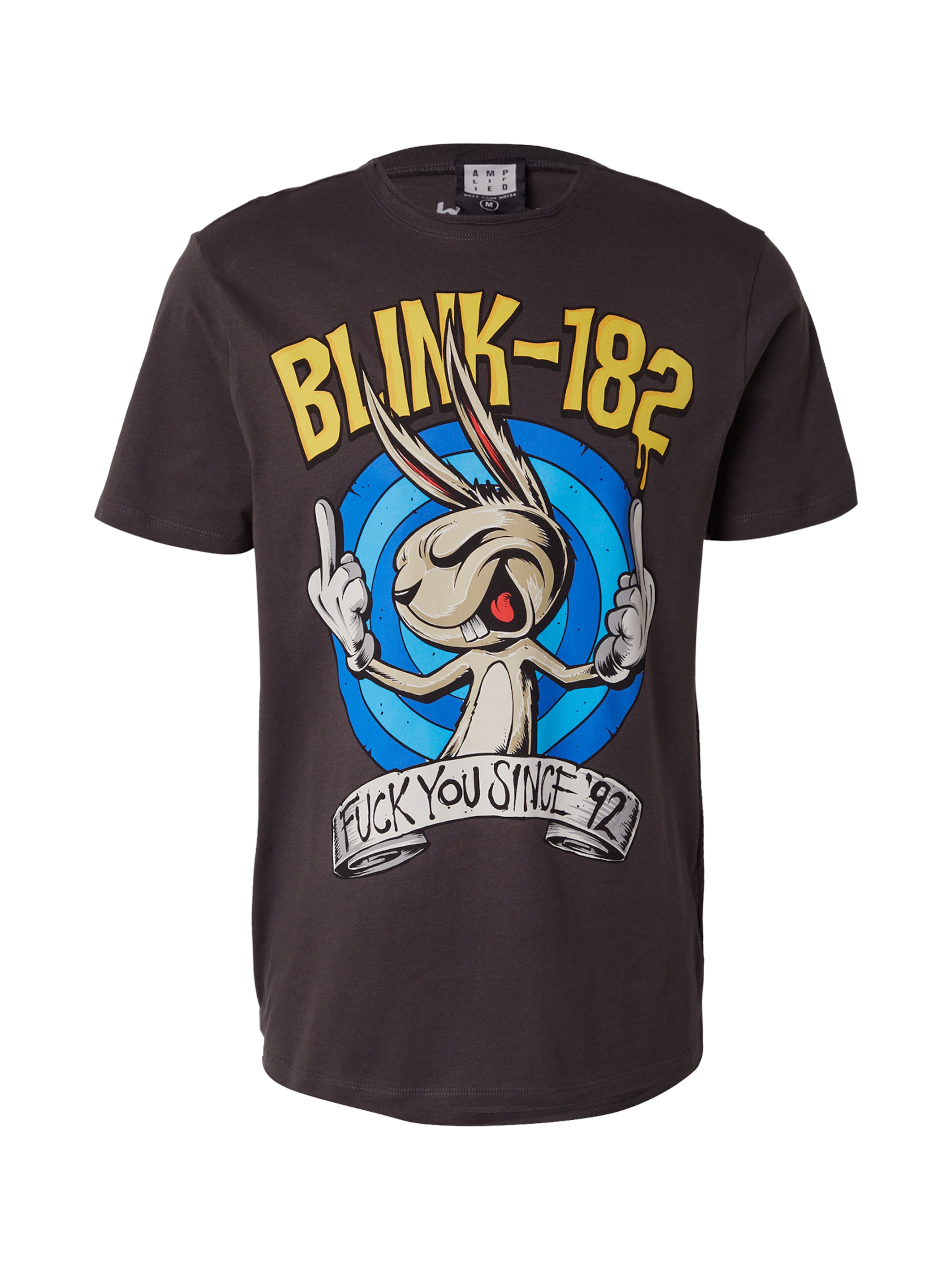 AMPLIFIED Tričko 'BLINK 182 FUCK YOU SINCE' – šedá: přední strana