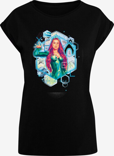 ABSOLUTE CULT T-shirt 'Aquaman - Mera Geometric' en bleu ciel / vert / violet / noir, Vue avec produit