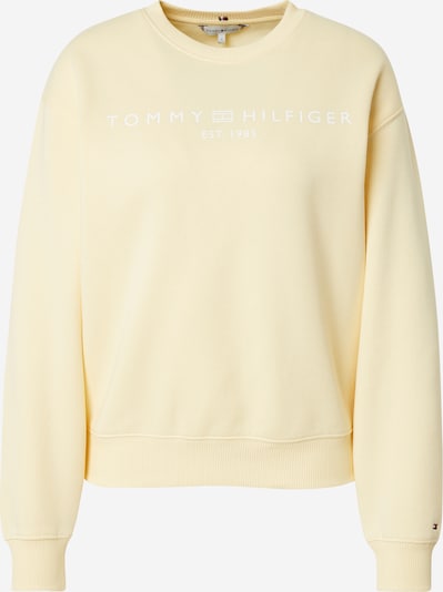 Bluză de molton TOMMY HILFIGER pe galben deschis / alb, Vizualizare produs