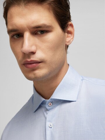 Coupe regular Chemise business HECHTER PARIS en bleu