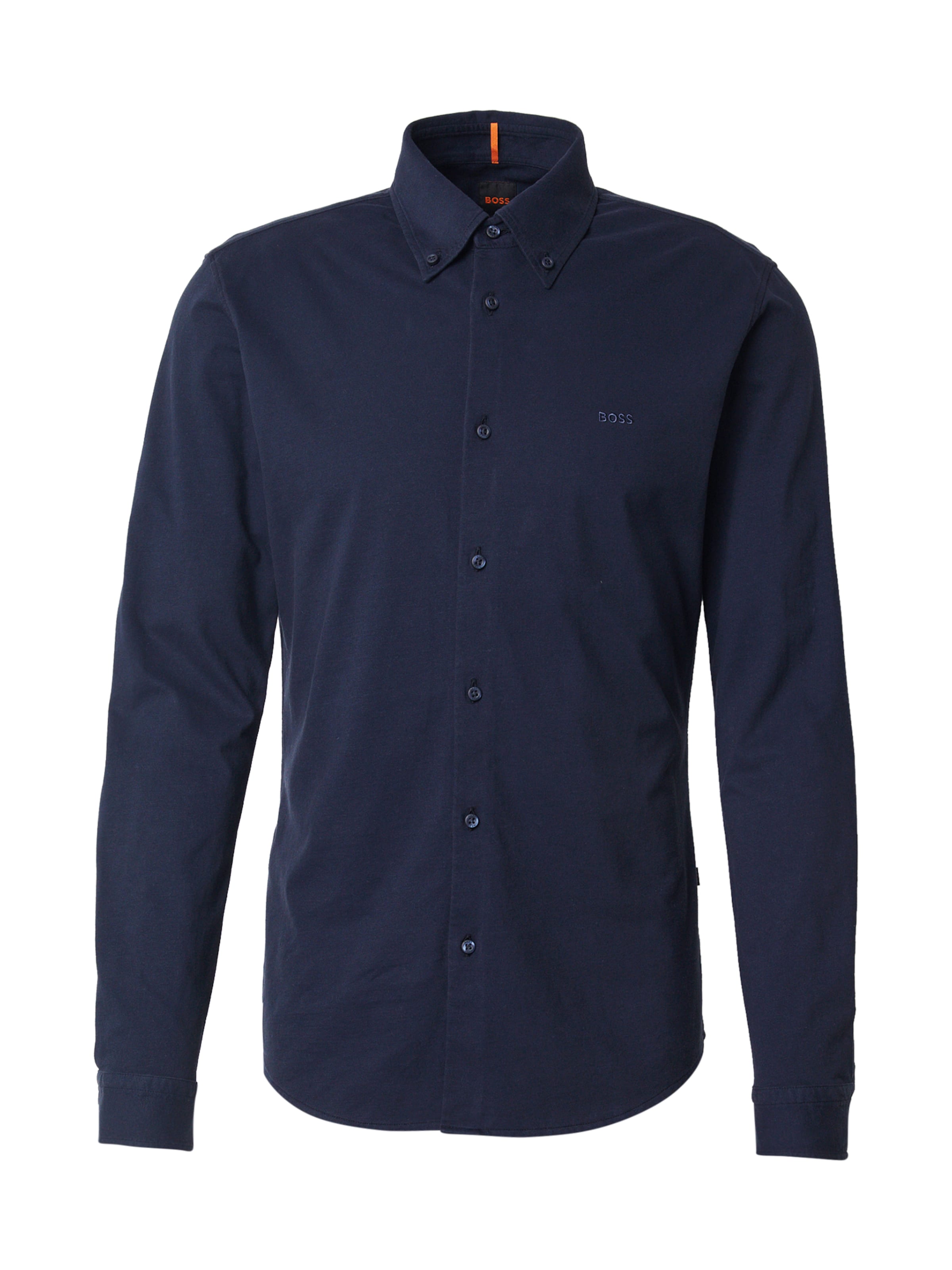 Coupe slim Chemise 'Myjersey_M' BOSS en bleu : devant