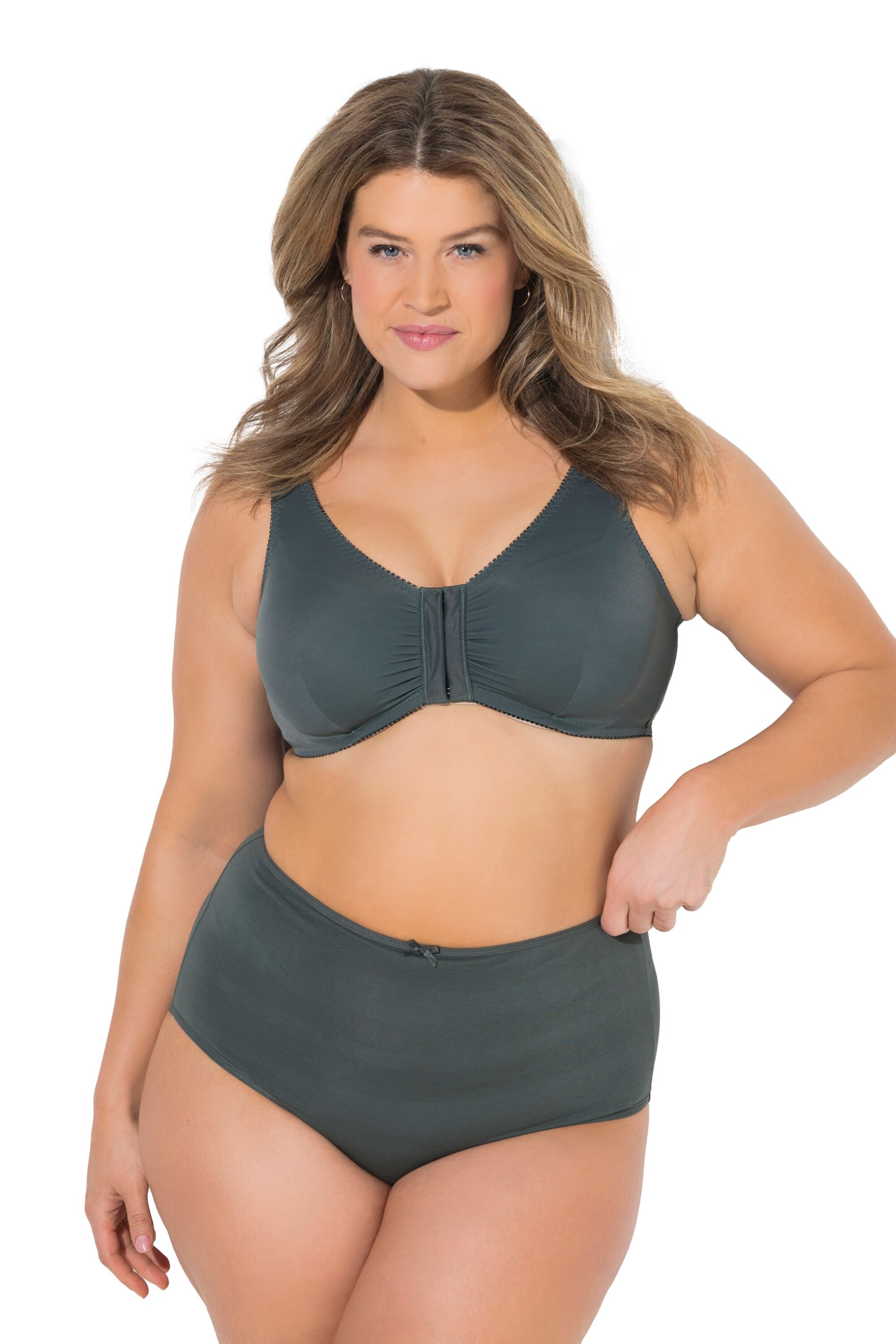 Ulla Popken Slip in Green: front