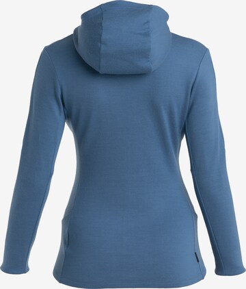 ICEBREAKER Athletic Zip-Up Hoodie 'Quantum IV' in Blue