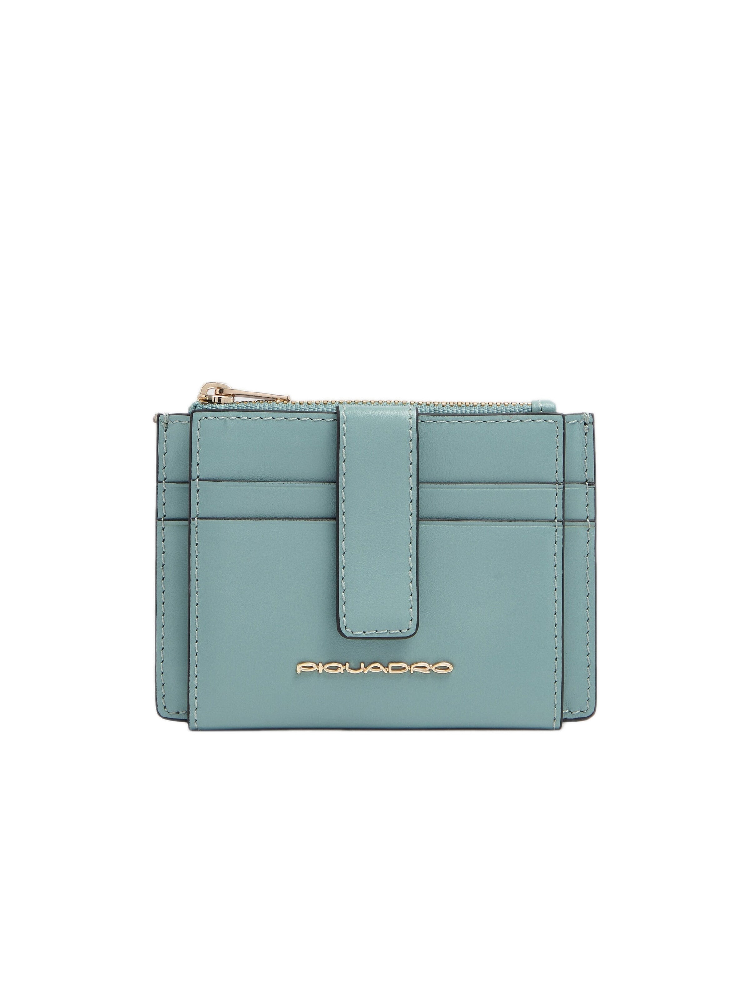 Piquadro Portemonnee in Blauw: voorkant