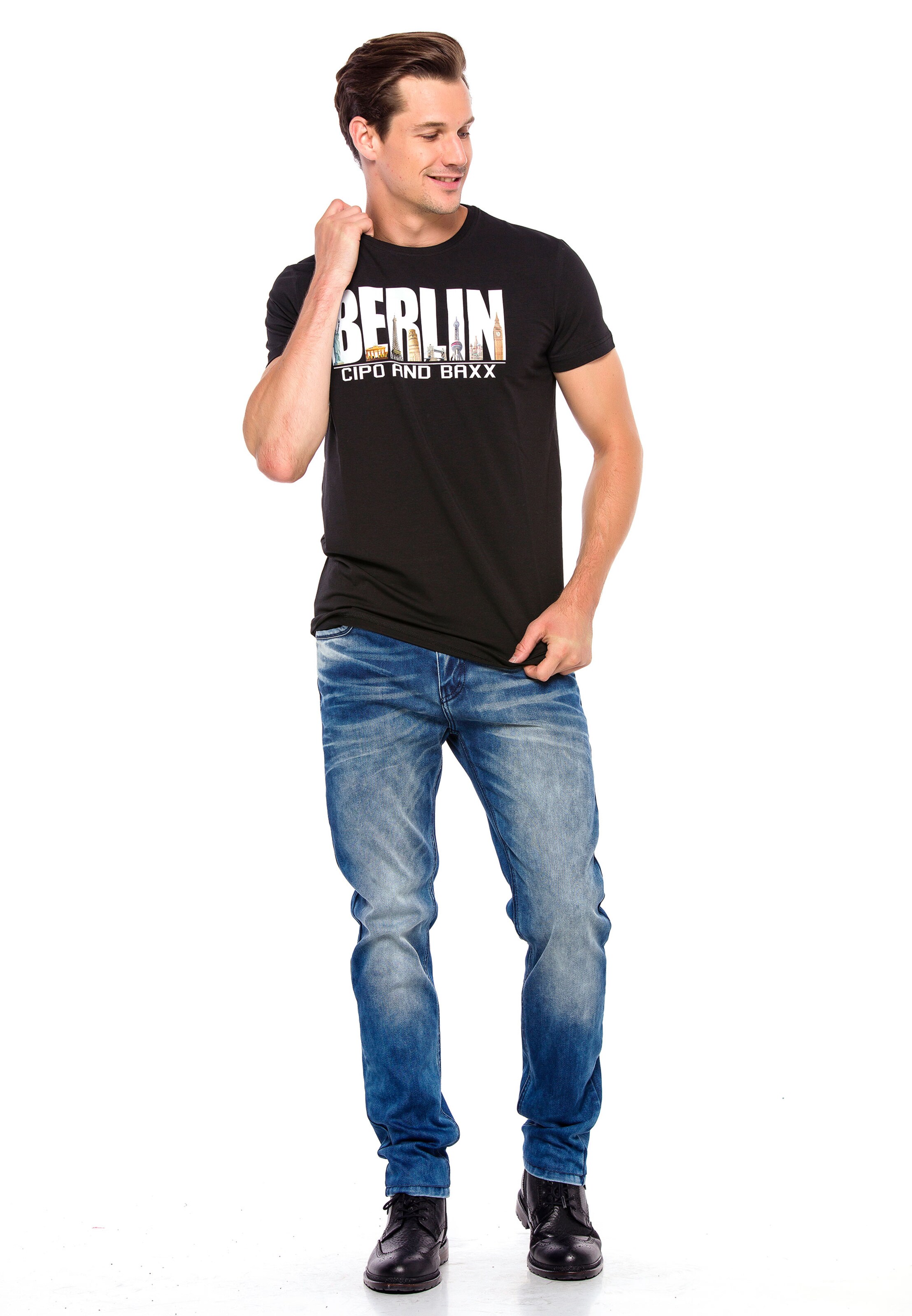 CIPO & BAXX Shirt in Zwart