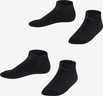 ESPRIT Socken 'Foot Logo 2-Pack' in Schwarz: Vorderseite