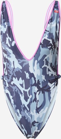 DIESEL Triangle Swimsuit 'TESSAH' in Blue: front