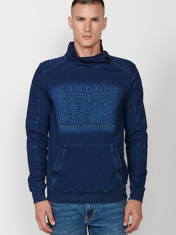 KOROSHI Sweatshirt in Blau: Vorderseite