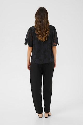 Cream Blouse 'Yana' in Black