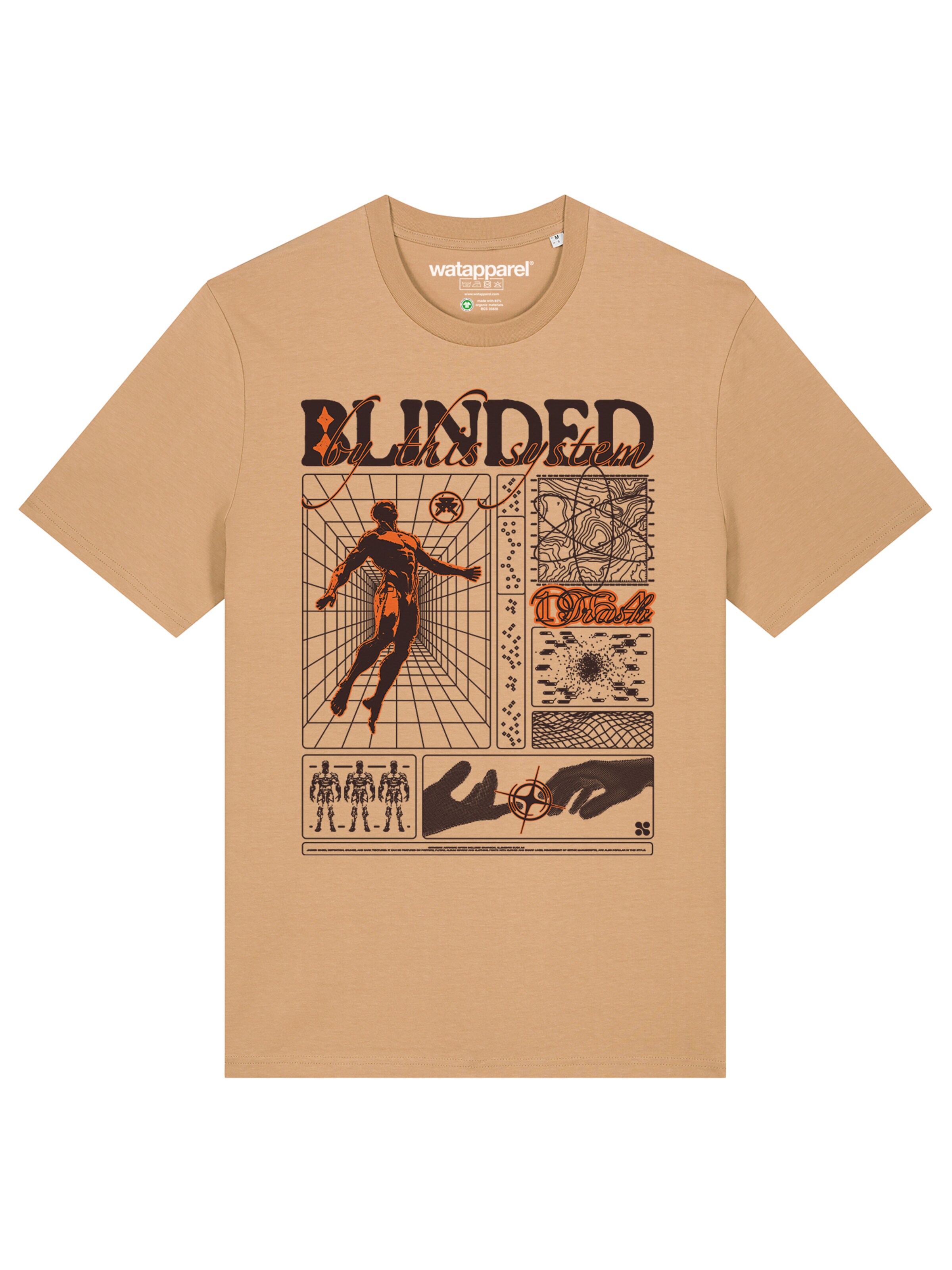 Watapparel Shirt 'Blinded' in Beige: front