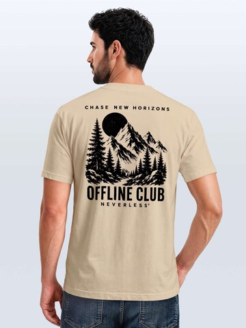 Neverless Shirt 'Offline Club' in Beige: front