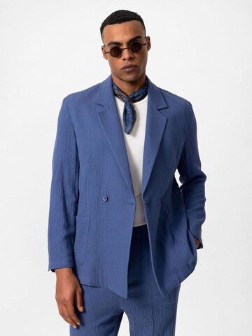 Coupe regular Veste de costume Antioch en bleu : devant