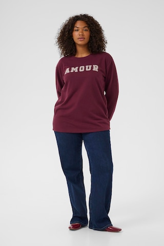 Sweat-shirt 'Eliza' KAFFE CURVE en rouge