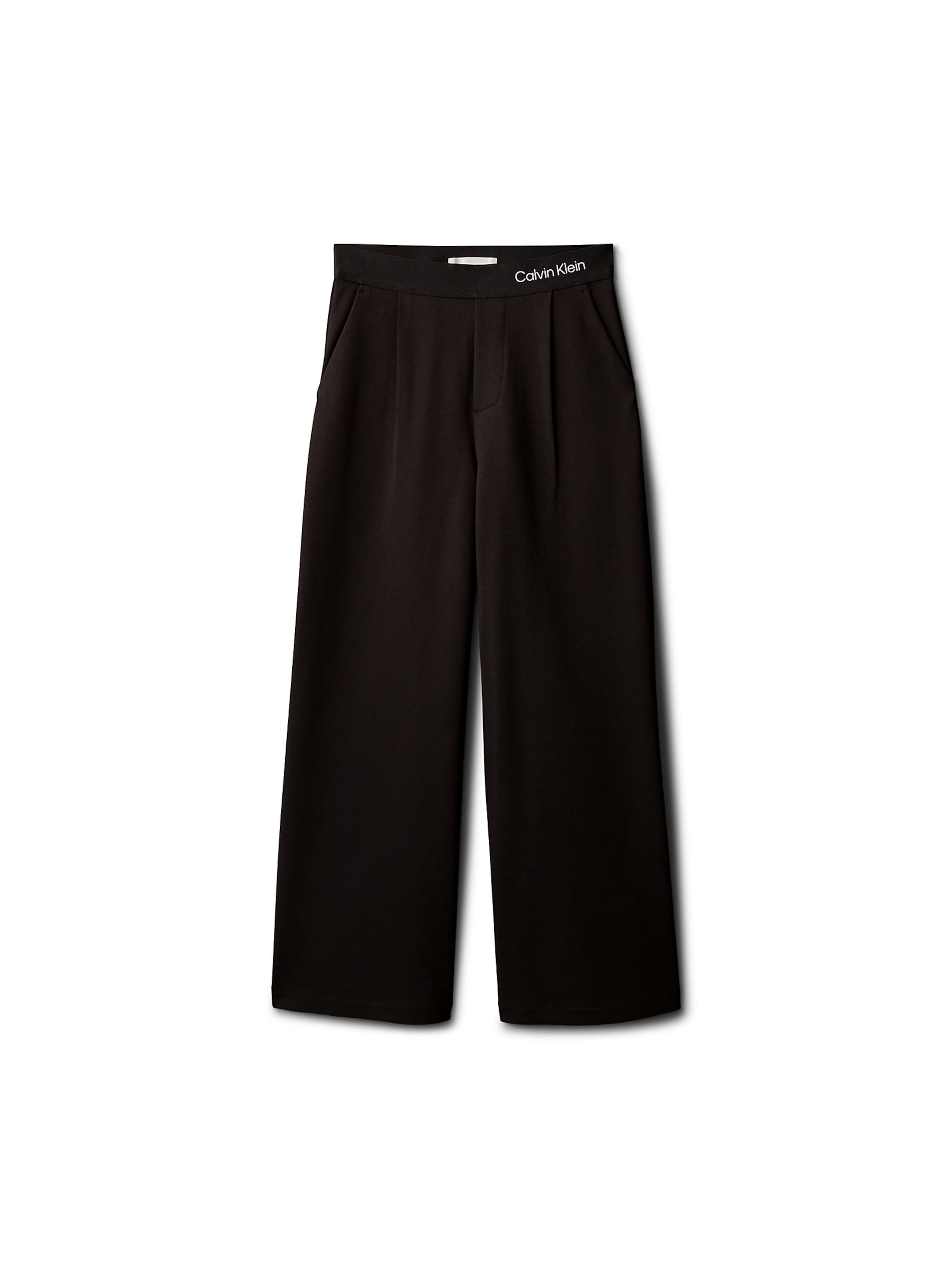 Wide Leg Pantalon 'Milano' Calvin Klein Jeans en noir : devant
