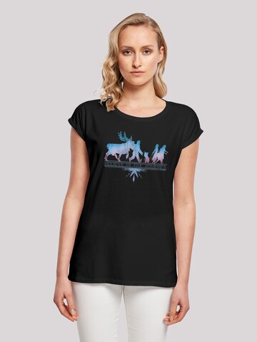 F4NT4STIC Shirt 'Disney Frozen 2 Believe In The Journey Silhouette' in Black: front
