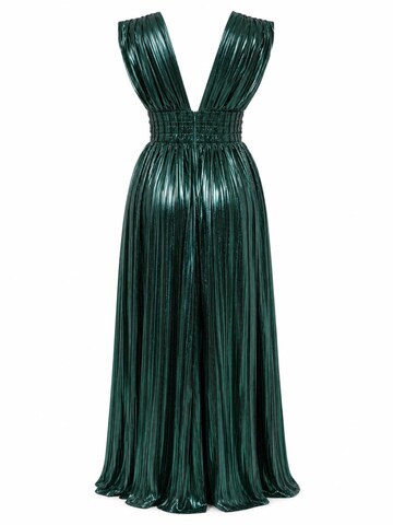Abito da sera 'Johanna Dark Green Pleated Maxi Evening Dress' di GRAZIA STORE in verde