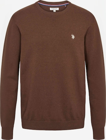 U.S. POLO ASSN. Pullover ' UMAdair ' in Braun: Vorderseite