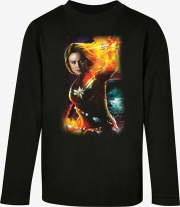 ABSOLUTE CULT Shirt 'Captain Marvel - Galactic Shine' in Black: front