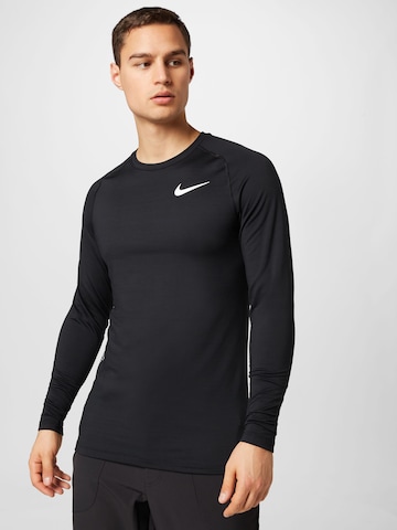 NIKE Performance shirt 'Pro' in Black: front