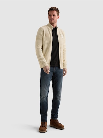 PME Legend Kofta 'Cardigan with zipper closure and raglan sleeves' i beige