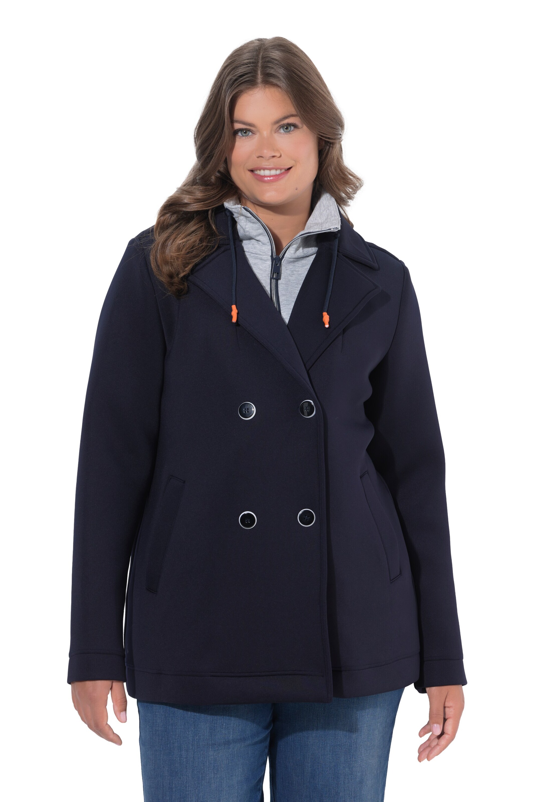 LAURASØN Between-season jacket in Blue: front