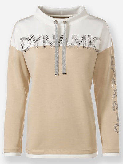 heine Sweatshirt in sand / silber / weiß, Produktansicht